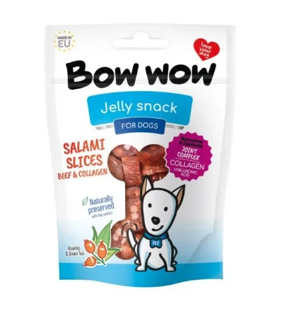 Bow wow poch. Salámová kolečka hovězí a kolagen 80 g
