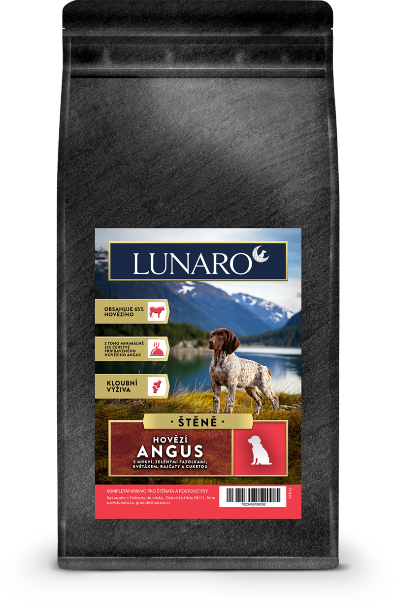 Lunaro Meadow Angus Puppy 2kg - Hovězí Angus s batáty