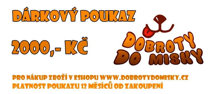 Dárkový poukaz  v hodnotě 2000kč