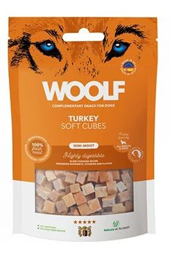 WOOLF pochoutka Soft Cubes Turkey  100g