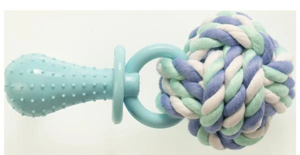 GIMBORN IT Hračka GIMBORN lano bavl/TPR dudlík 14cm