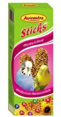 Avicentra tyčinky andulka - vitam.+med 2 ks