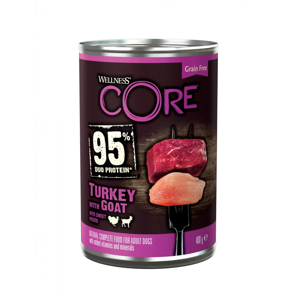 Konz.Wellness Core CORE 95 Dog krocan a koza 400g
