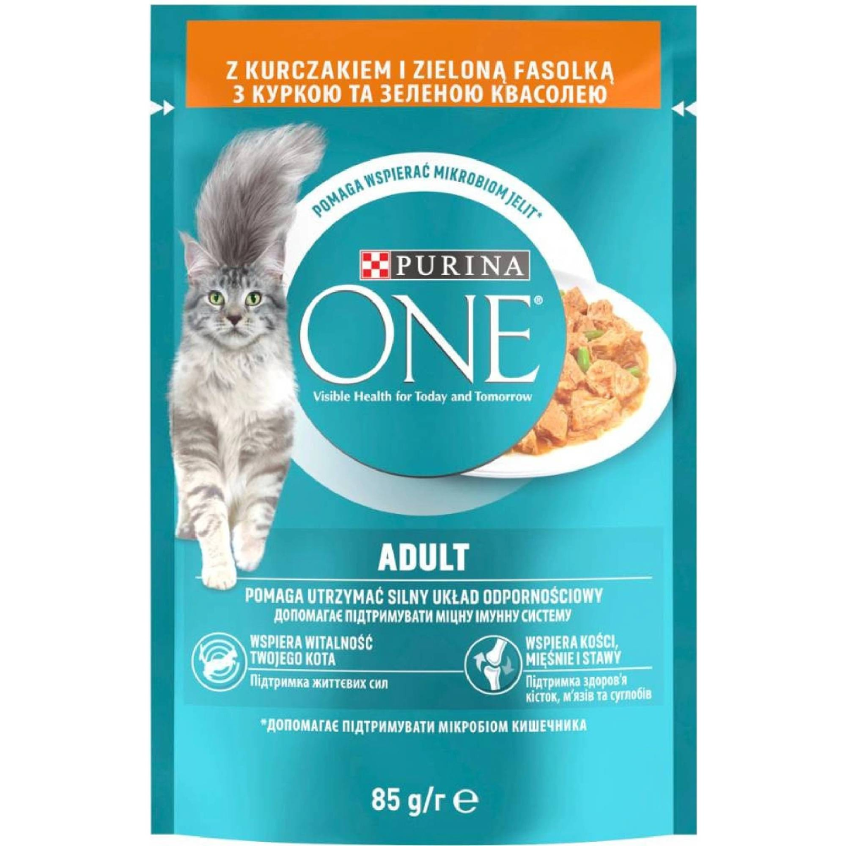 Purina PURINA ONE ADULT mini filetky s kuřetem a zelenými fazolkami ve šťávě 85g
