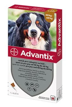 ADVANTIX Spot-on pro psy 40-60 kg 6 ml 1 pipeta