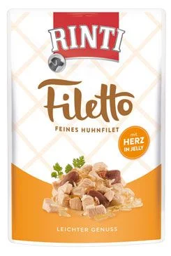 Rinti Dog Filetto kapsa kuře+kuřecí srdce v želé 100 g