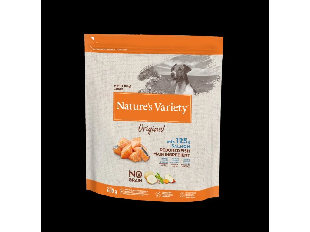 Natures Variety Nature´s variety orig. NG mini ad. dog s lososem 600g