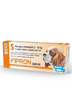 FIPRON spot-on pro psy a kočky S pes 2-10 kg 1x0,67 ml (pipety)
