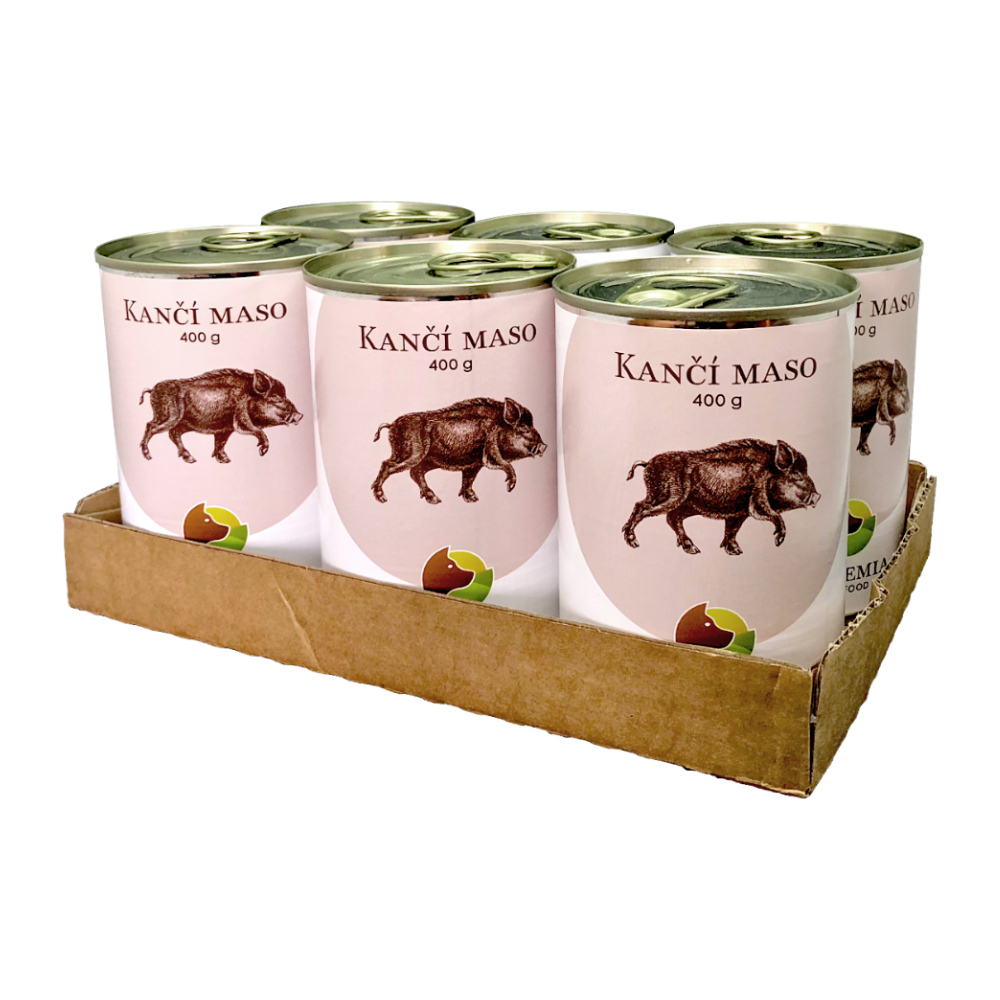 Bohemia Pet Food SIX PACK BOHEMIA Kančí maso ve vlastní šťávě 400g
