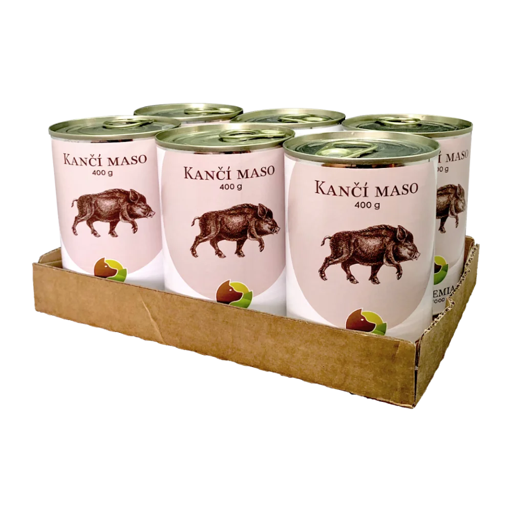 Bohemia Pet Food SIX PACK BOHEMIA Kančí maso ve vlastní šťávě 400g