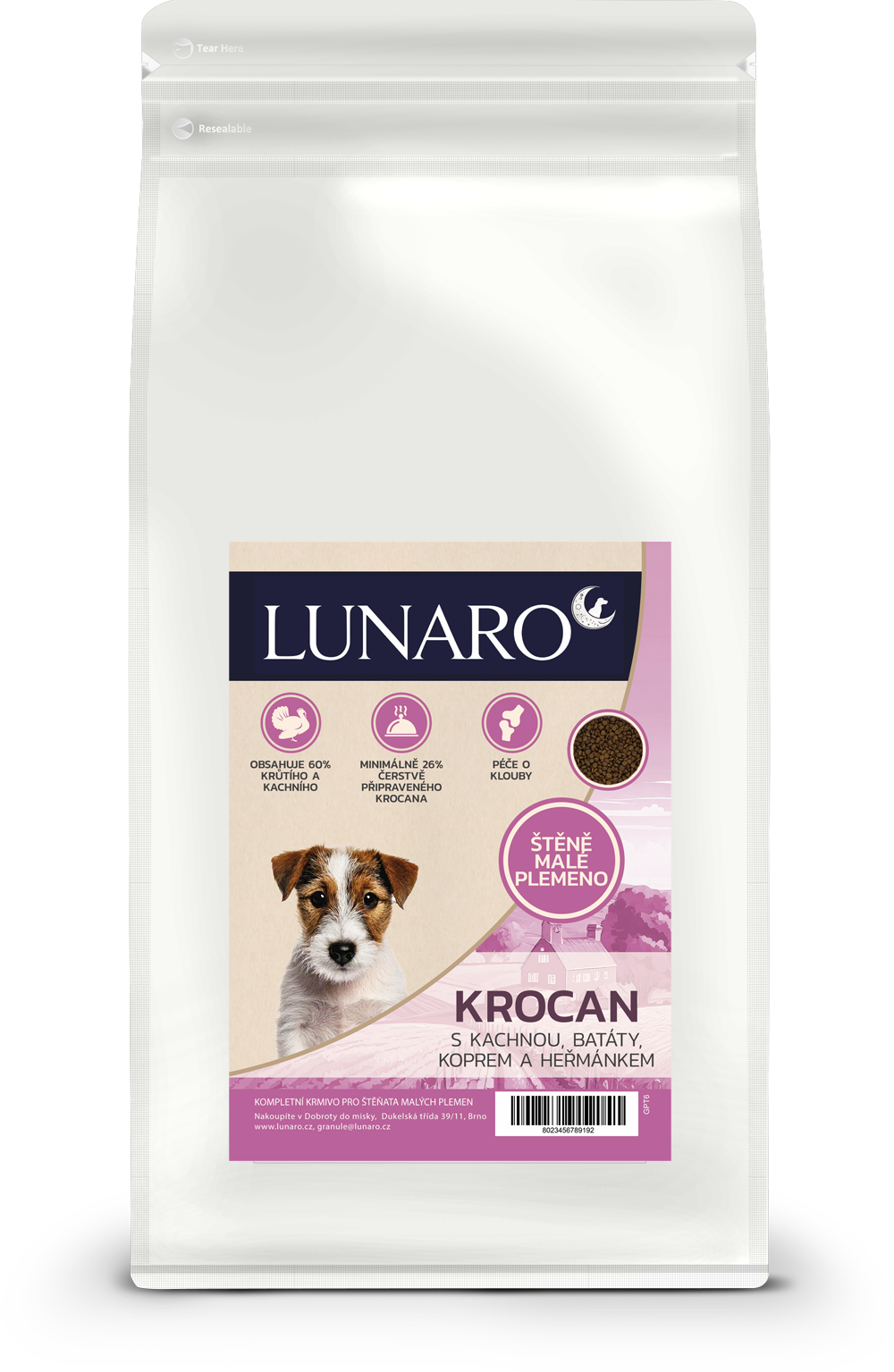 Lunaro Tamber Puppy small breed 2kg - krocan s batáty