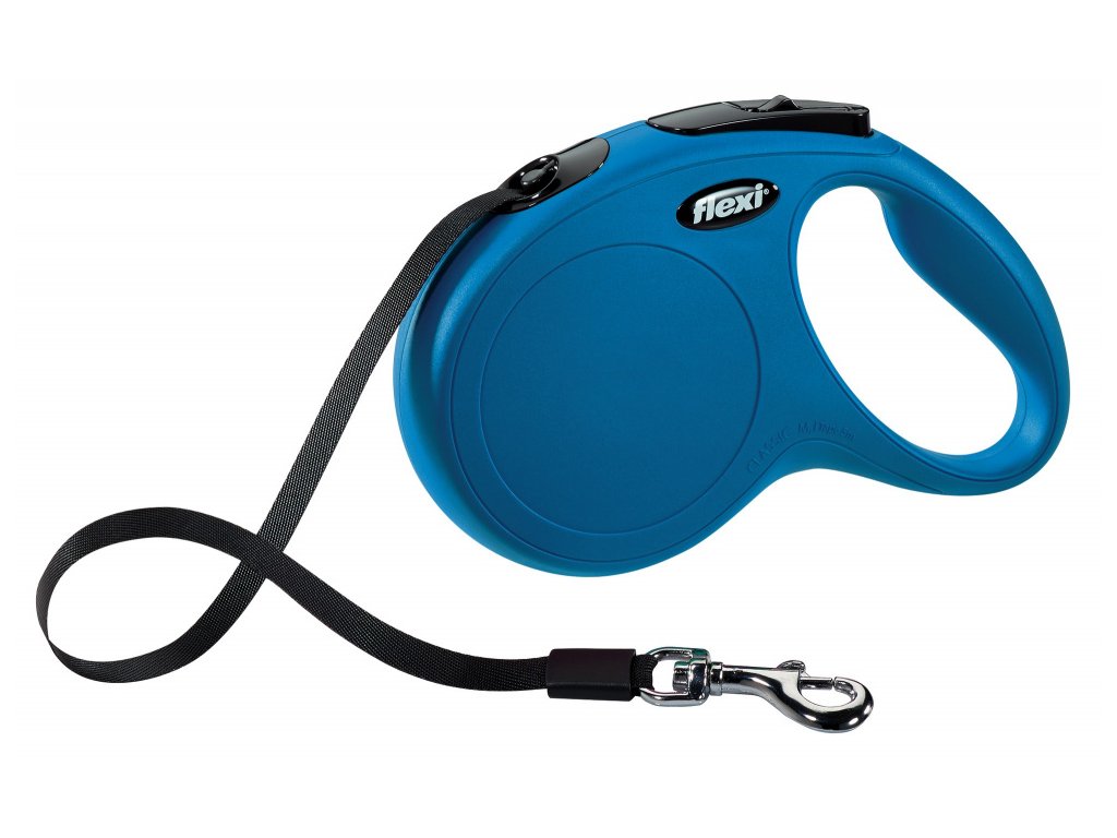 Vodítko FLEXI Classic NEW pásek 5 m/ 25 kg modrá