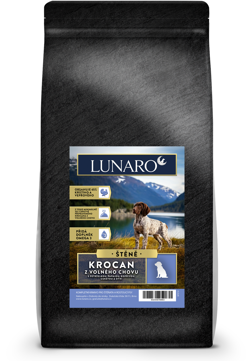 Lunaro Velvet Harvest Puppy 12kg - krocan a vepř s batáty