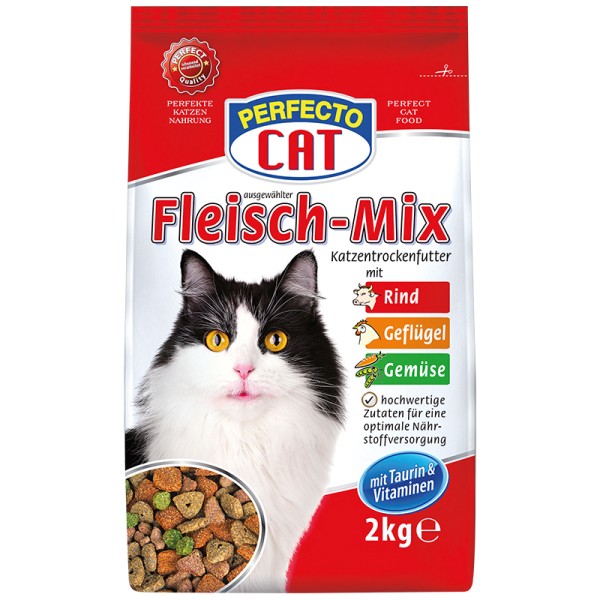 Perfecto Cat Granule masový mix hovězí + drůbeží 2kg