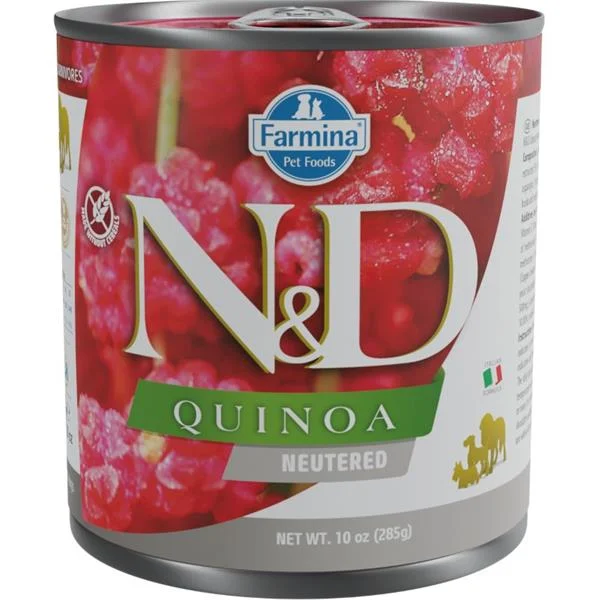 KONZERVA N&D DOG QUINOA PORK NEUTERED 