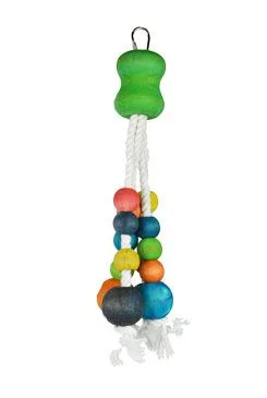 Hračka pro střední a velké papoušky dřevěná 22cm 1 ks