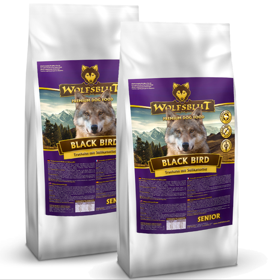 Wolfsblut Black Bird Senior 2x12,5kg - krůta s batáty