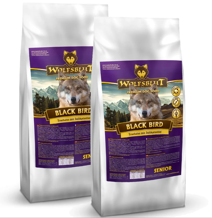 Wolfsblut Black Bird Senior 2x12,5kg - krůta s batáty