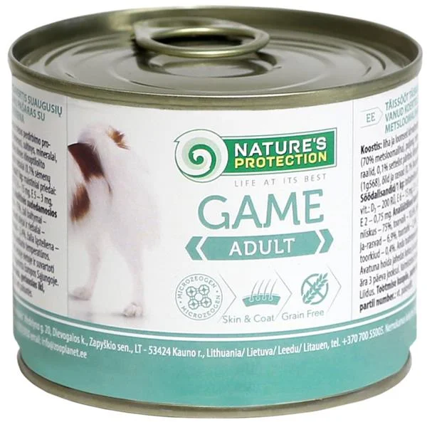 Nature’s Protection Dog konzerva Adult zvěřina 200g