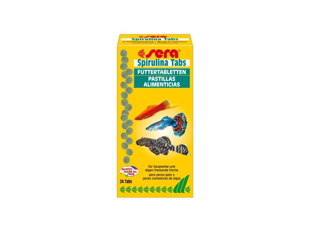 SERA Sera krmivo pro ryby pojídající řasy Spirulina Tabs 24tbl.