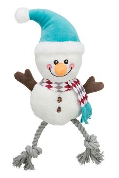 Xmas SNOWMAN, sněhulák bez zvuku, plyš/bavlna 41 cm