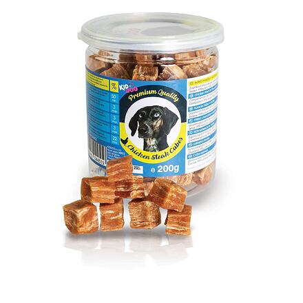 KIDDOG kuřecí masíčko v kostičce - PREMIUM QUALITY 200 g dóza 1 dóza