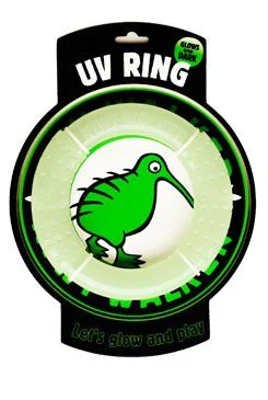 Hračka pes GLOW RING MAXI plov.a létající z TPR Kiwi 1 ks
