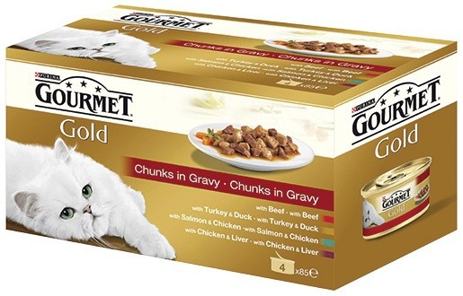 Gourmet Gold multipack Exotic - kousky masa ve šťávě 48x85g