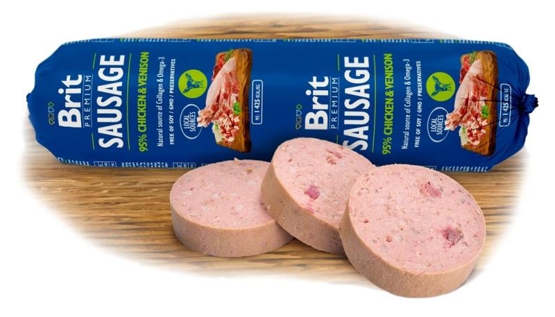 Salám BRIT Premium Dog Sausage Chicken & Venison 800 g