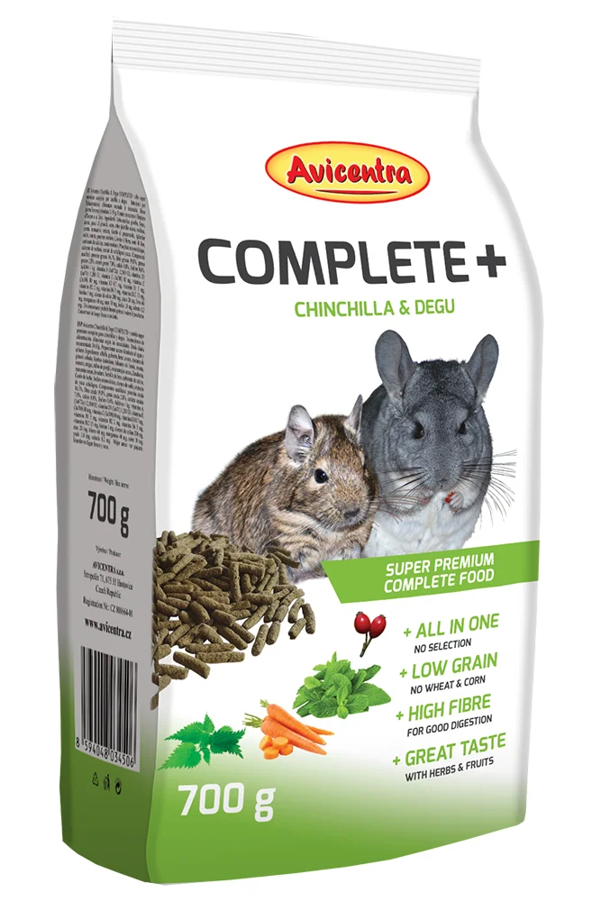 Avicentra COMPLETE+ činčila, osmák 700 g