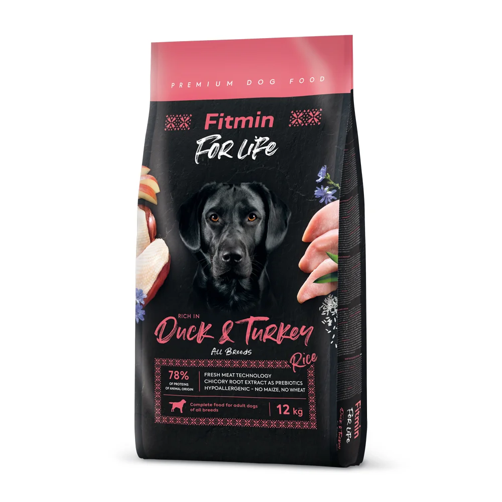 Fitmin Dog For Life Duck & Turkey krmivo pro psy