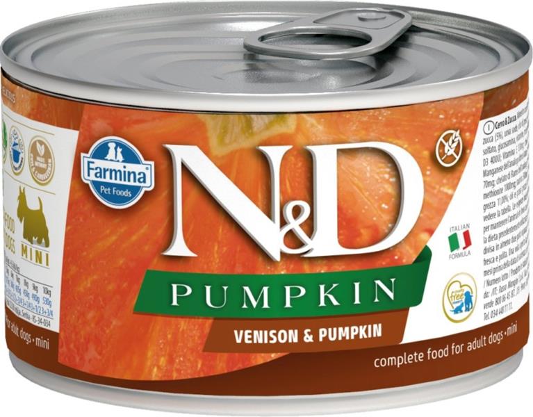 N&D DOG PUMPKIN Adult Venison & Pumpkin Mini 140 g + 1 ks  ZDARMA