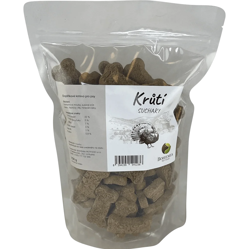 Bohemia Pet Food BOHEMIA Krůtí suchary 750g