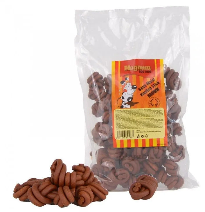 Magnum Semi Moist Knotted Stick Brown 25 ks