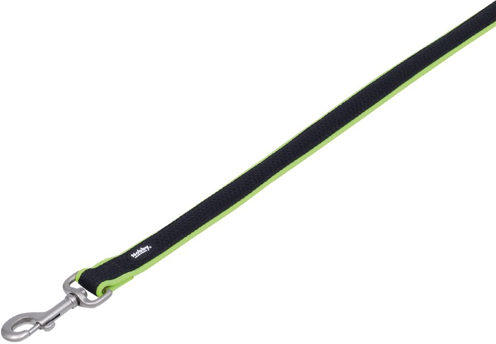 Nobby MESH PRENO vodítko neoprén zelená neon L/XL 120cm