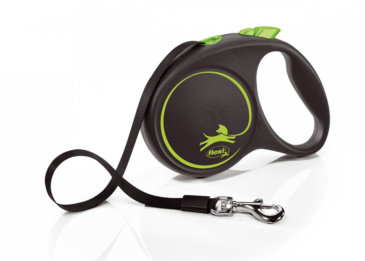 Flexi.de Vodítko Flexi Black Design L 5m (max 50kg) pásek zelené