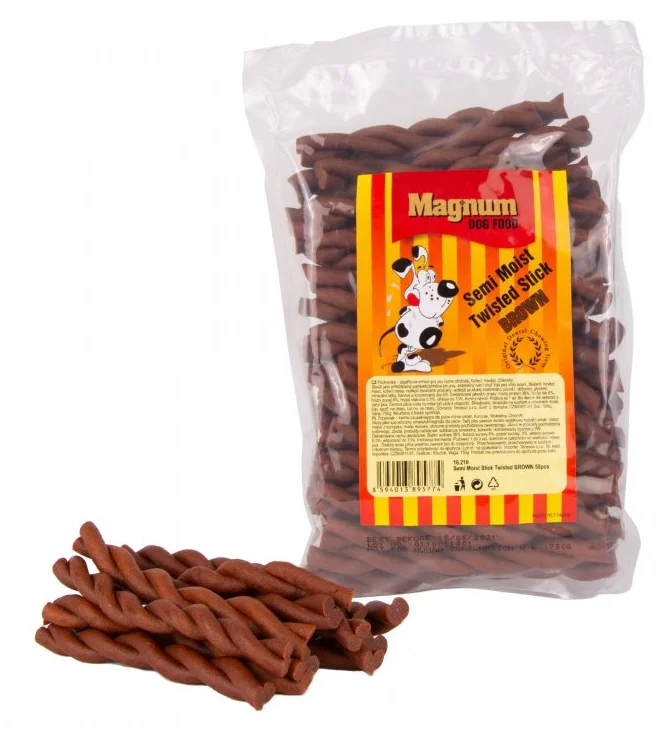 Magnum Semi Moist Twisted Stick Brown 50 ks