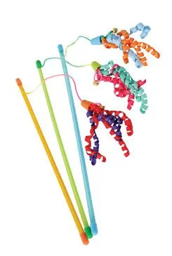 Hračka kočka udice Ribbon fishing mix barev Zolux 1 ks