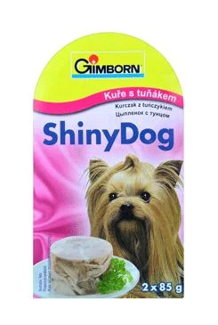 ShinyDog konzerva kuřecí+tuňák 2x85g (8x)