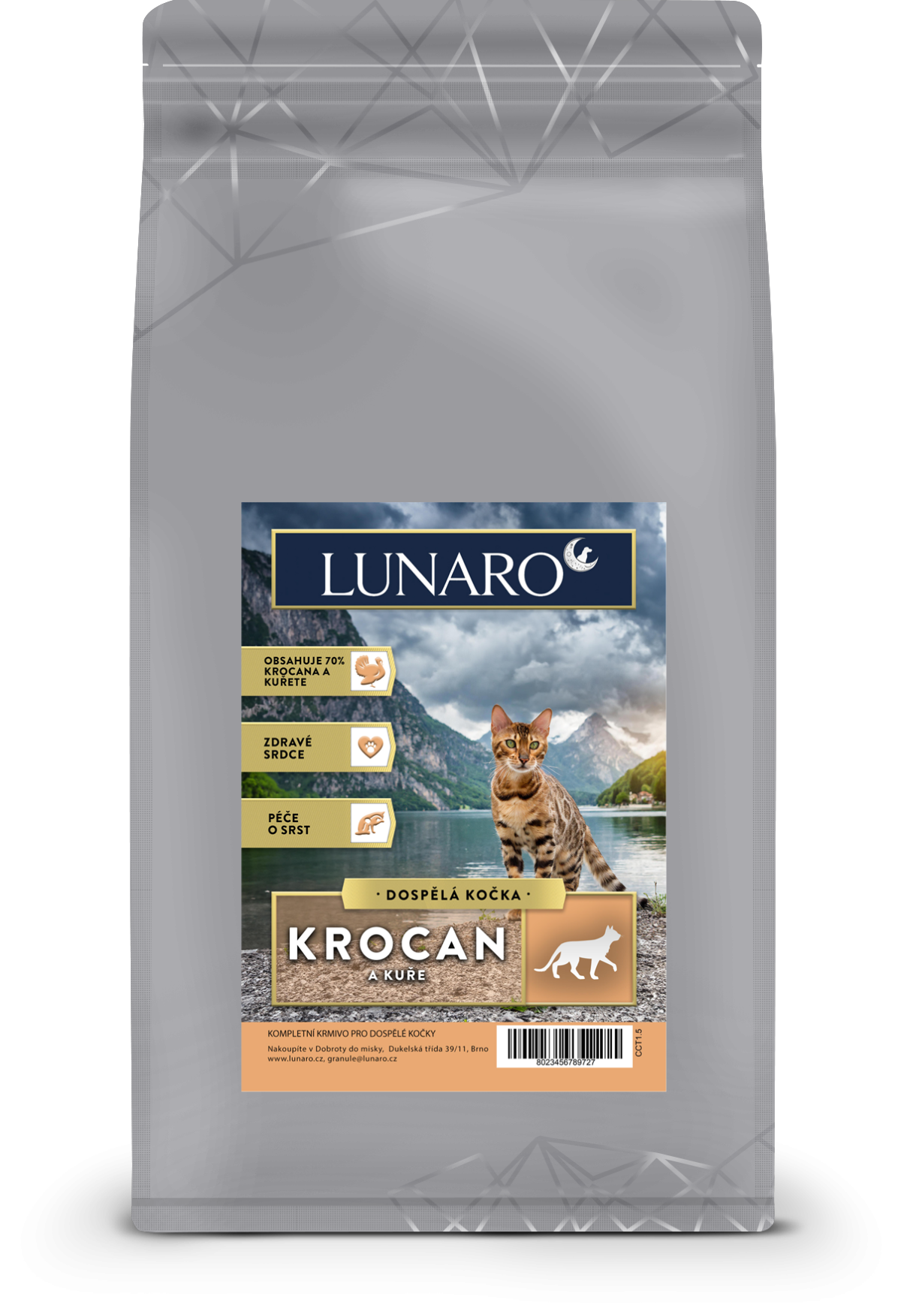 Lunaro Cat Chickura adult 1,5kg - krocan a kuře