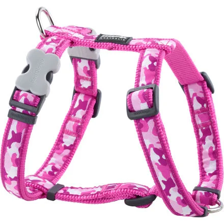 Postroj RD 20 mm x 45-66 cm - Camouflage Hot Pink