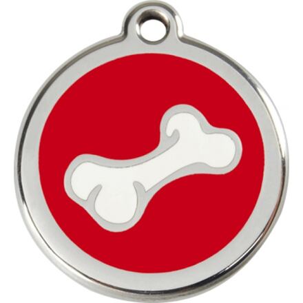 Známka Red Dingo Kost Comic červená velikost známky S - 20 mm
