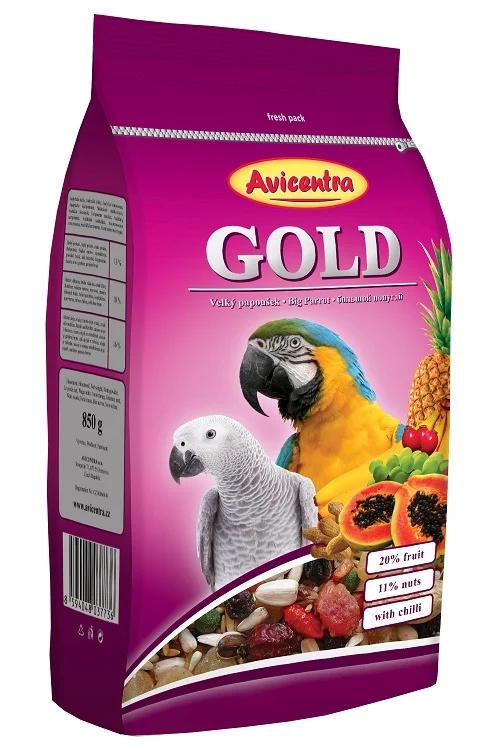 Avicentra gold velký papoušek 850 g
