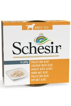 Konzerva SCHESIR Dog kuřecí + aloe v želé 150 g