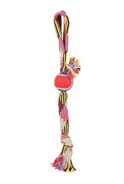 Hračka pes TENNIS BALL ROPE laso Zolux 50 cm