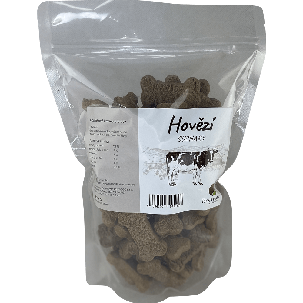 Bohemia Pet Food BOHEMIA Hovězí suchary 750g