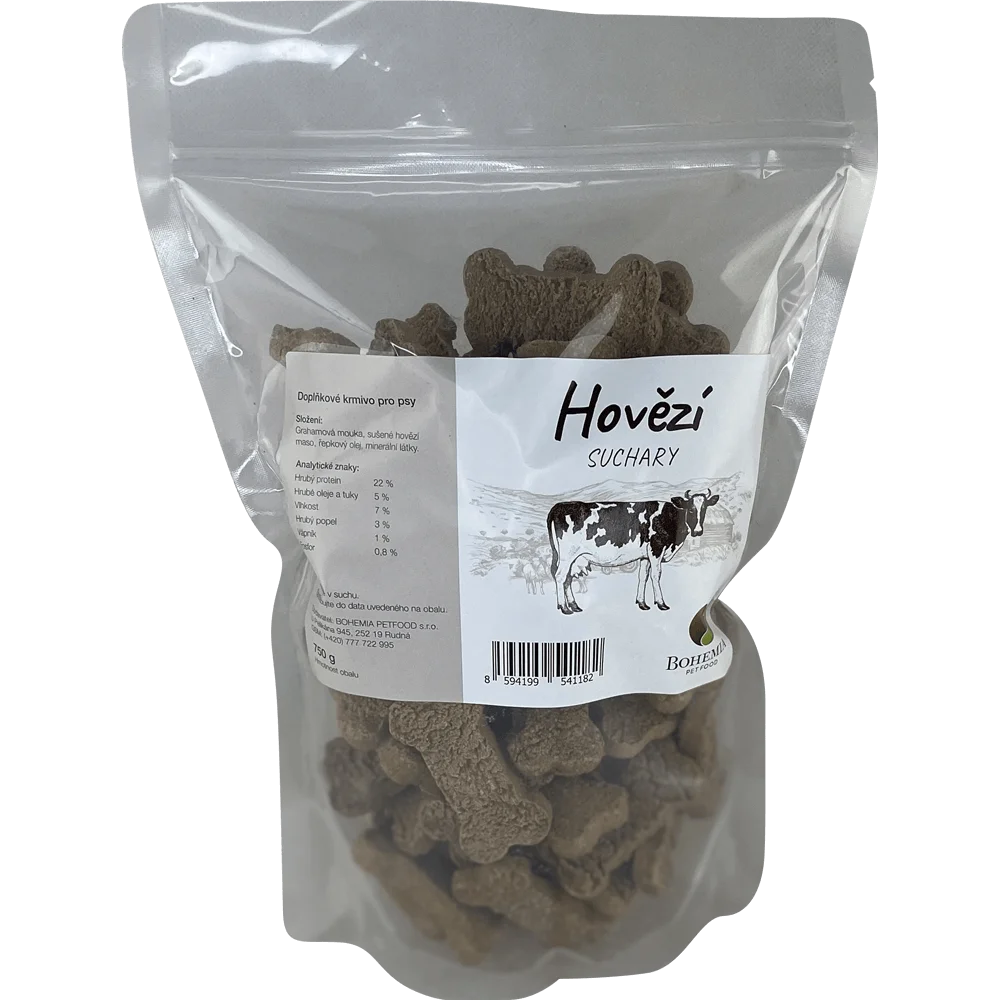 Bohemia Pet Food BOHEMIA Hovězí suchary 750g