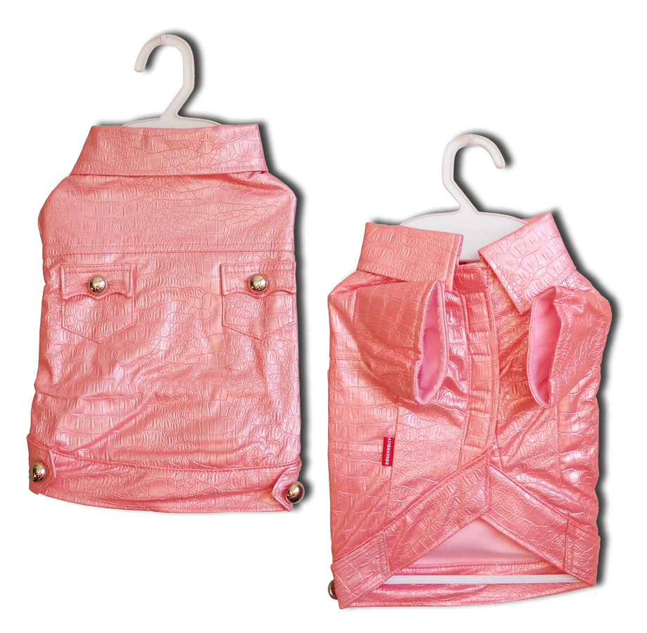 Magnum Kabátek Croco Artificial Leather Pink XXL