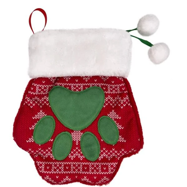 KONG Holiday Stocking Paw Vánoční hračka pro kočky a psy L