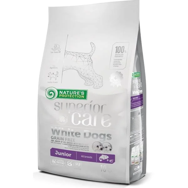 Nature’s Protection Superior Care Dog Dry White Dogs Junior Grain Free Salmon 10 kg  10 kg 